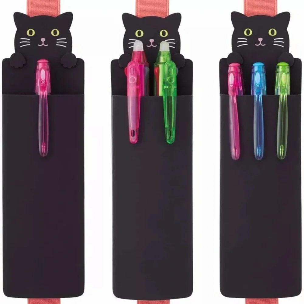 Black Cat Notebook Pen & Pencil Holder
